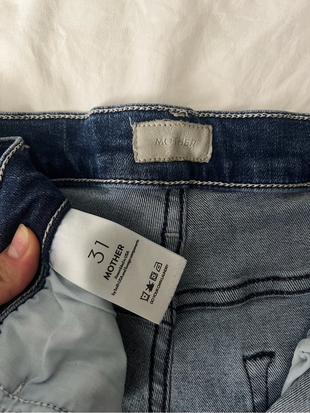 MOTHER Indigo Blue High-Rise Jeans - Picture 3 of 3